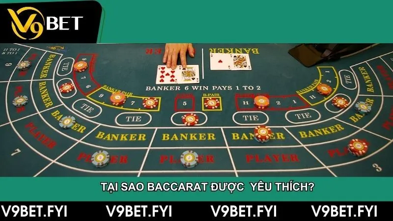 Baccarat được yêu thích là điều hoàn toàn dễ hiểu bởi tính chất đơn giản nhưng không kém phần kịch tính